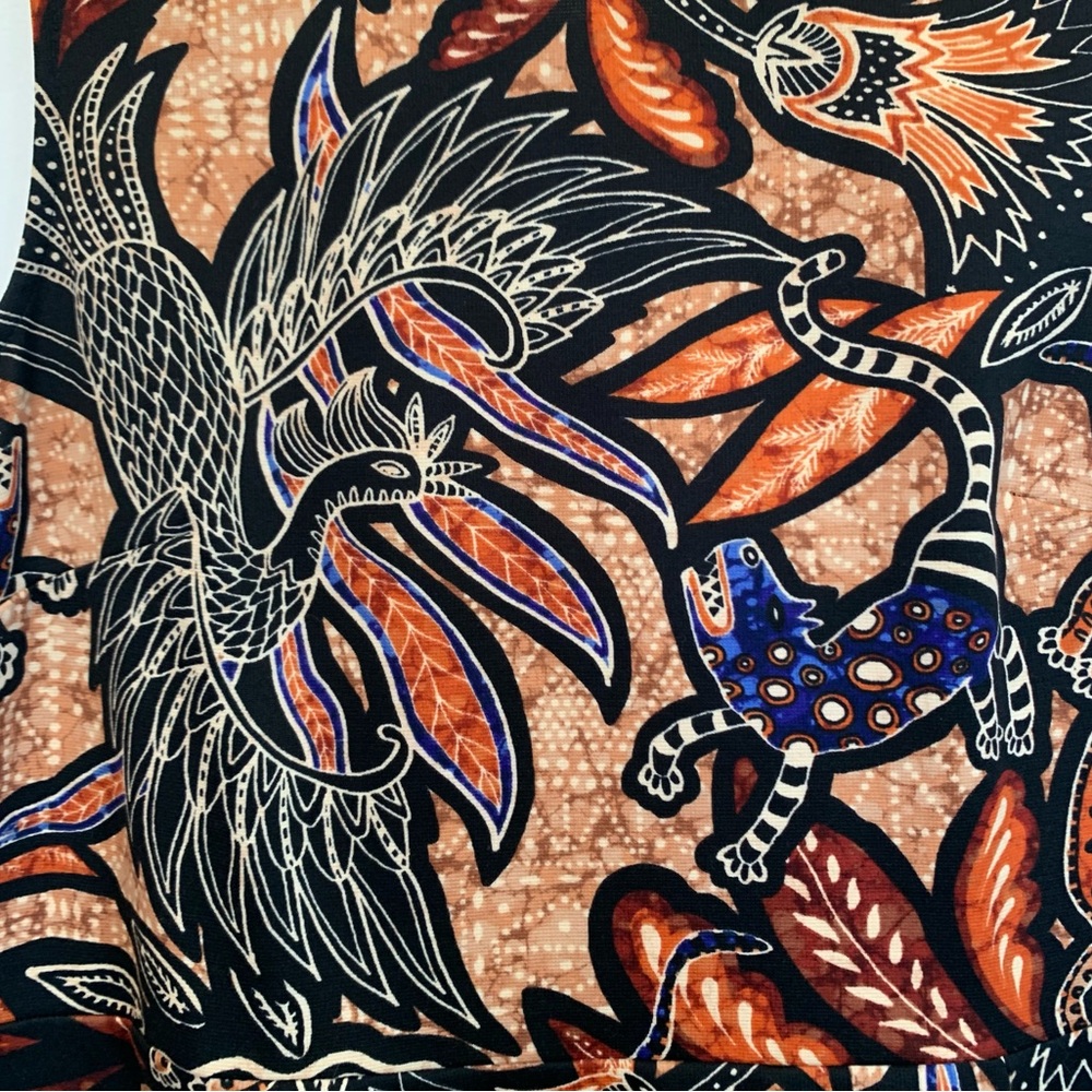 H&M Tribal Jungle Cutout Summer Fit & Flare Dress - Picture 9 of 11